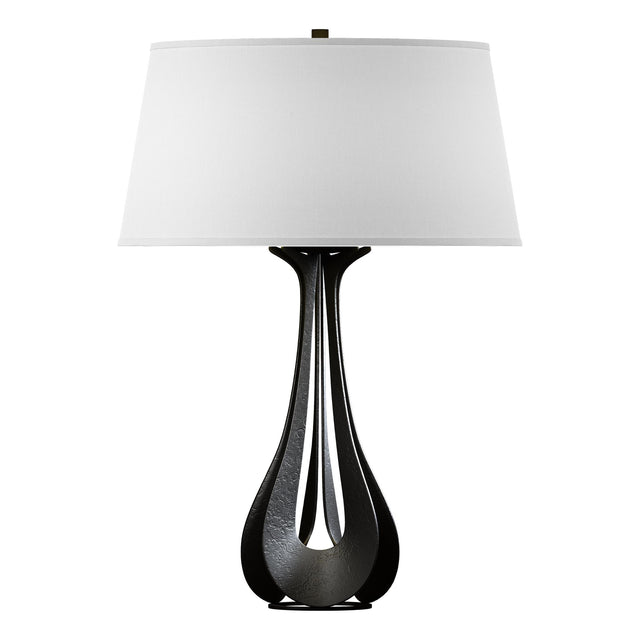 Hubbardton Forge 2013 Black Natural Anna Shade (SF) Lino Table Lamp