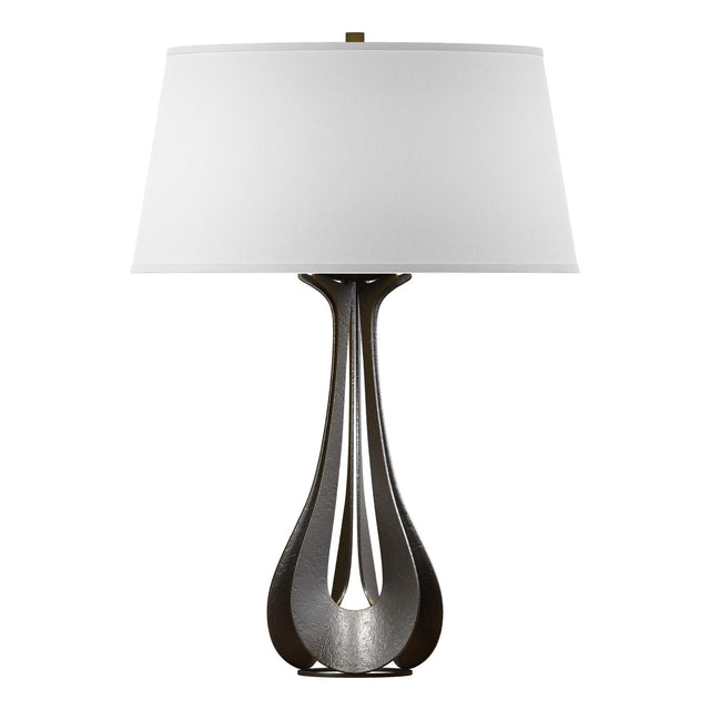 Hubbardton Forge 2013 Oil Rubbed Bronze Natural Anna Shade (SF) Lino Table Lamp