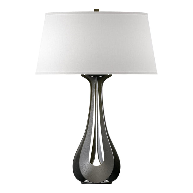 Hubbardton Forge 2013 Natural Iron Flax Shade (SE) Lino Table Lamp
