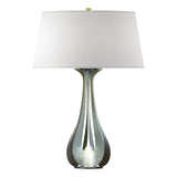 Hubbardton Forge 2013 Vintage Platinum Flax Shade (SE) Lino Table Lamp