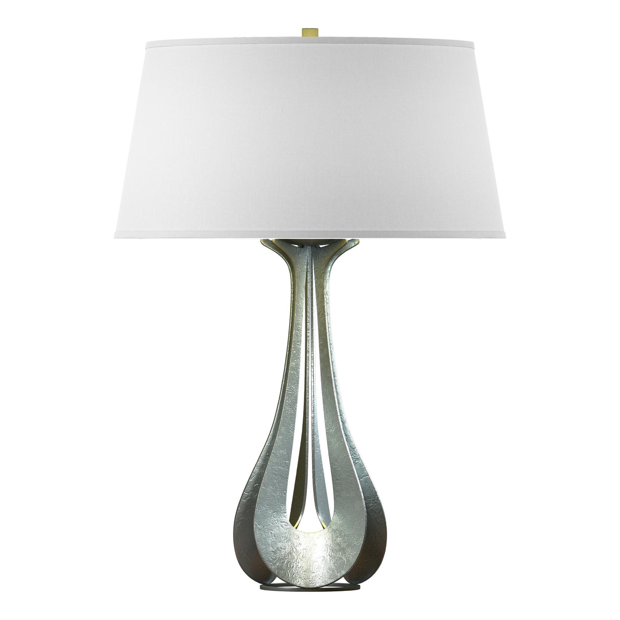 Hubbardton Forge 2013 Vintage Platinum Natural Anna Shade (SF) Lino Table Lamp