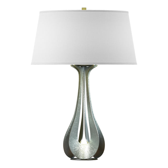 Hubbardton Forge 2013 Vintage Platinum Natural Anna Shade (SF) Lino Table Lamp