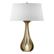 Hubbardton Forge 2013 Modern Brass Natural Anna Shade (SF) Lino Table Lamp