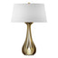 Hubbardton Forge 2013 Modern Brass Natural Anna Shade (SF) Lino Table Lamp