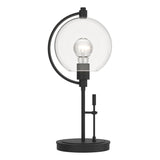 Hubbardton Forge 2015 Black Clear Glass (ZM) Pluto Table Lamp