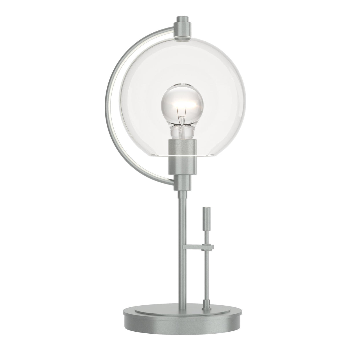 Hubbardton Forge 2015 Vintage Platinum Clear Glass (ZM) Pluto Table Lamp
