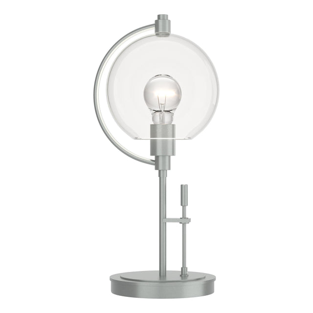 Hubbardton Forge 2015 Vintage Platinum Clear Glass (ZM) Pluto Table Lamp