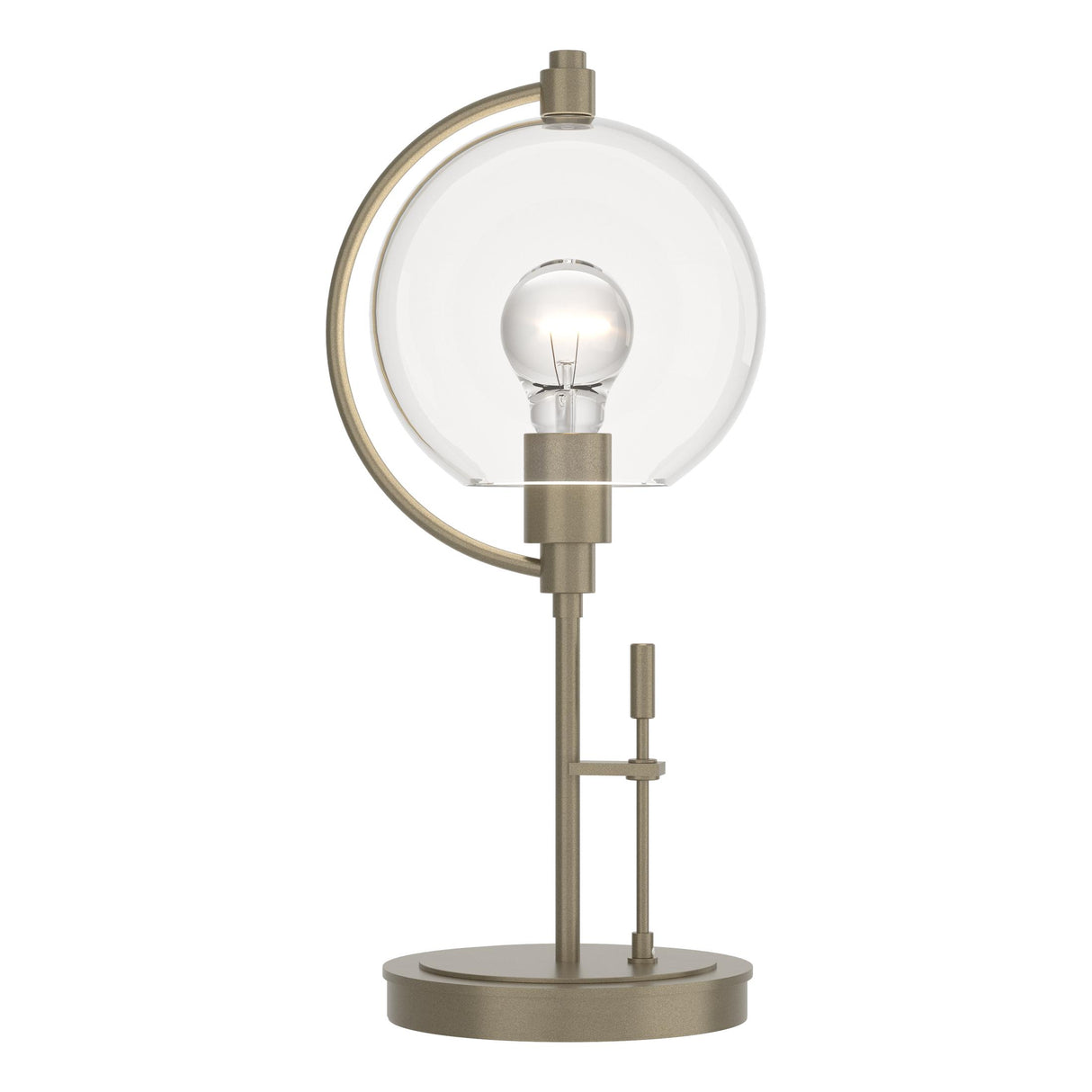 Hubbardton Forge 2015 Soft Gold Clear Glass (ZM) Pluto Table Lamp