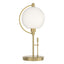 Hubbardton Forge 2015 Modern Brass Opal Glass (GG) Pluto Table Lamp