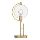Hubbardton Forge 2015 Modern Brass Clear Glass (ZM) Pluto Table Lamp