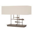 Hubbardton Forge 2013 Bronze Flax Shade (SE) Cavaletti Table Lamp