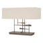 Hubbardton Forge 2013 Bronze Flax Shade (SE) Cavaletti Table Lamp