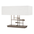 Hubbardton Forge 2013 Bronze Natural Anna Shade (SF) Cavaletti Table Lamp