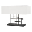 Hubbardton Forge 2013 Black Natural Anna Shade (SF) Cavaletti Table Lamp