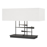 Hubbardton Forge 2013 Black Natural Anna Shade (SF) Cavaletti Table Lamp