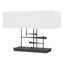 Hubbardton Forge 2013 Black Natural Anna Shade (SF) Cavaletti Table Lamp