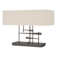 Hubbardton Forge 2013 Oil Rubbed Bronze Flax Shade (SE) Cavaletti Table Lamp