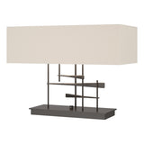 Hubbardton Forge 2013 Oil Rubbed Bronze Flax Shade (SE) Cavaletti Table Lamp