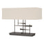 Hubbardton Forge 2013 Oil Rubbed Bronze Flax Shade (SE) Cavaletti Table Lamp