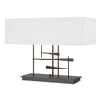 Hubbardton Forge 2013 Oil Rubbed Bronze Natural Anna Shade (SF) Cavaletti Table Lamp