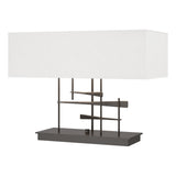 Hubbardton Forge 2013 Oil Rubbed Bronze Natural Anna Shade (SF) Cavaletti Table Lamp