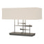 Hubbardton Forge 2013 Natural Iron Flax Shade (SE) Cavaletti Table Lamp