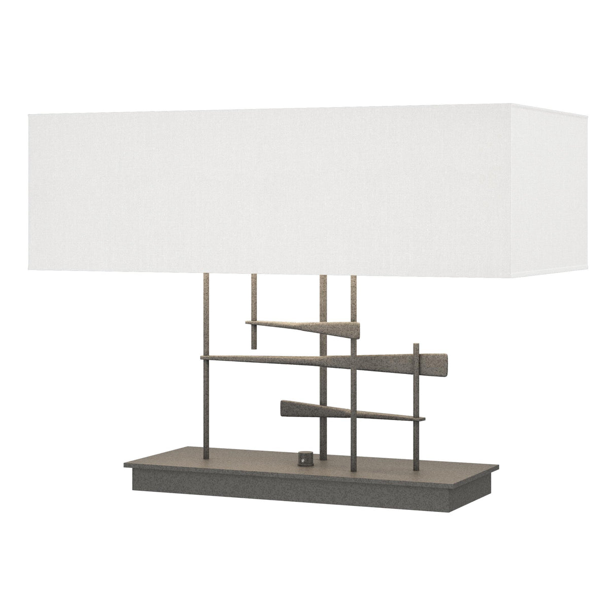 Hubbardton Forge 2013 Natural Iron Natural Anna Shade (SF) Cavaletti Table Lamp