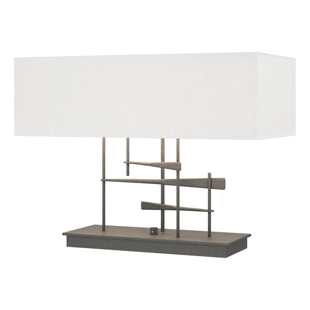 Hubbardton Forge 2013 Natural Iron Natural Anna Shade (SF) Cavaletti Table Lamp