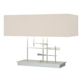 Hubbardton Forge 2013 Vintage Platinum Flax Shade (SE) Cavaletti Table Lamp