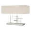 Hubbardton Forge 2013 Vintage Platinum Flax Shade (SE) Cavaletti Table Lamp