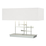 Hubbardton Forge 2013 Vintage Platinum Natural Anna Shade (SF) Cavaletti Table Lamp