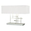 Hubbardton Forge 2013 Vintage Platinum Natural Anna Shade (SF) Cavaletti Table Lamp