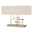Hubbardton Forge 2013 Soft Gold Flax Shade (SE) Cavaletti Table Lamp