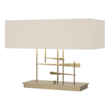 Hubbardton Forge 2013 Soft Gold Flax Shade (SE) Cavaletti Table Lamp