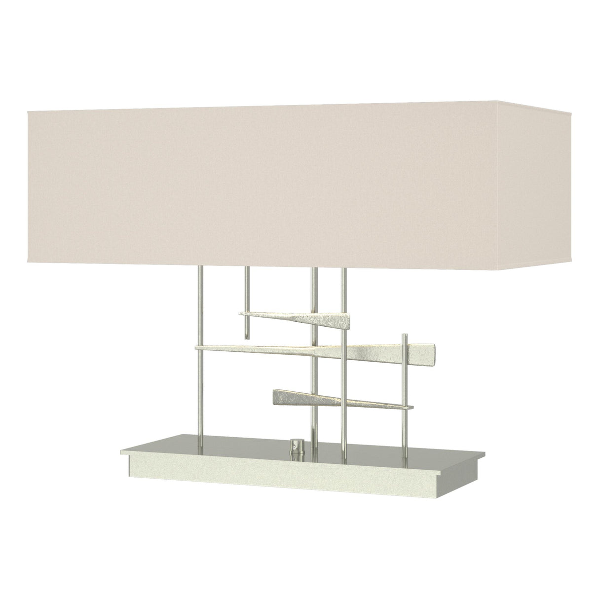 Hubbardton Forge 2013 Sterling Flax Shade (SE) Cavaletti Table Lamp