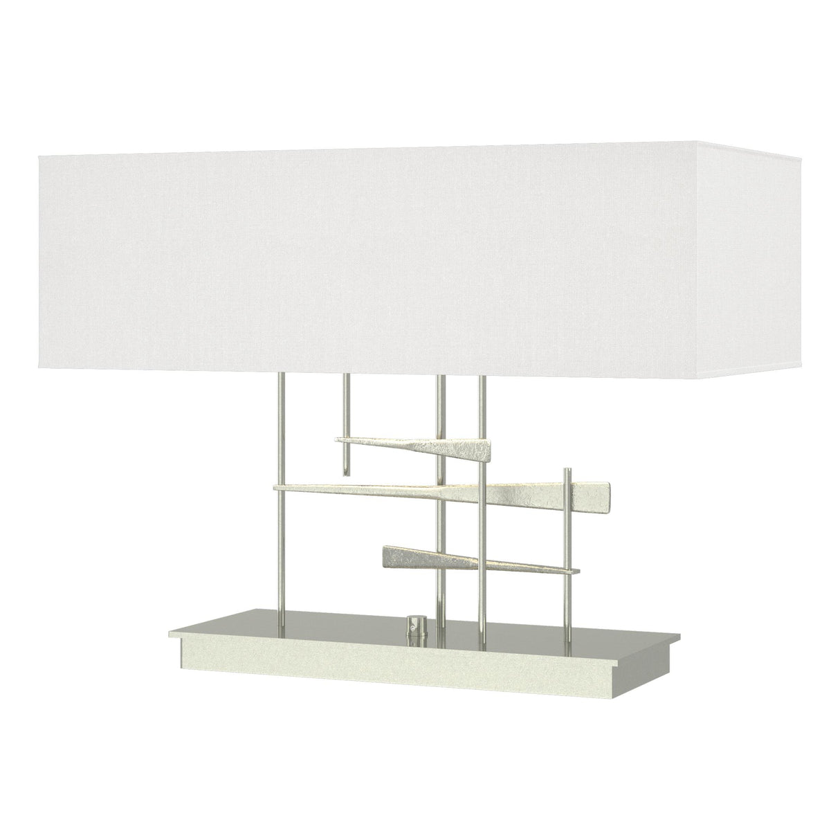 Hubbardton Forge 2013 Sterling Natural Anna Shade (SF) Cavaletti Table Lamp