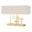 Hubbardton Forge 2013 Modern Brass Flax Shade (SE) Cavaletti Table Lamp