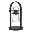 Hubbardton Forge 2014 Black Clear Glass (ZM) Erlenmeyer Table Lamp