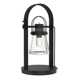 Hubbardton Forge 2014 Black Clear Glass (ZM) Erlenmeyer Table Lamp