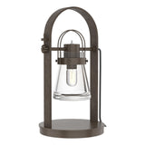 Hubbardton Forge 2014 Bronze Clear Glass (ZM) Erlenmeyer Table Lamp