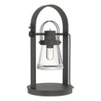 Hubbardton Forge 2014 Natural Iron Clear Glass (ZM) Erlenmeyer Table Lamp