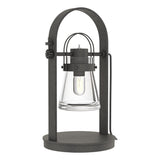 Hubbardton Forge 2014 Natural Iron Clear Glass (ZM) Erlenmeyer Table Lamp