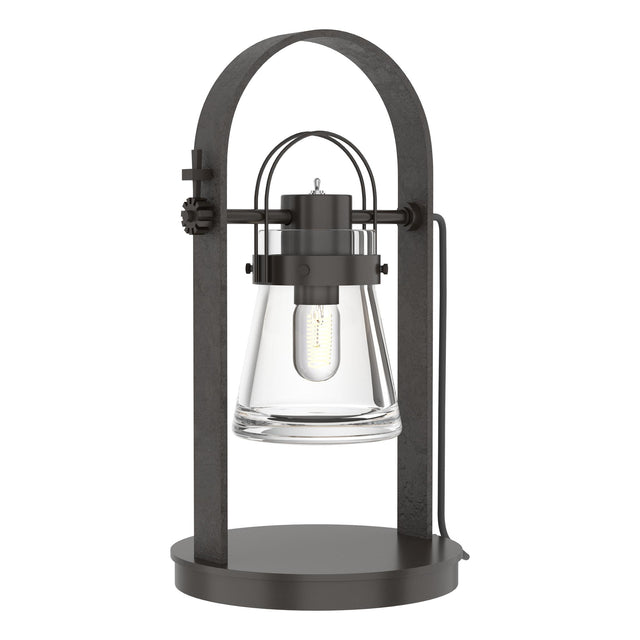 Hubbardton Forge 2014 Oil Rubbed Bronze Clear Glass (ZM) Erlenmeyer Table Lamp