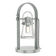 Hubbardton Forge 2014 Vintage Platinum Clear Glass (ZM) Erlenmeyer Table Lamp