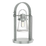 Hubbardton Forge 2014 Vintage Platinum Clear Glass (ZM) Erlenmeyer Table Lamp