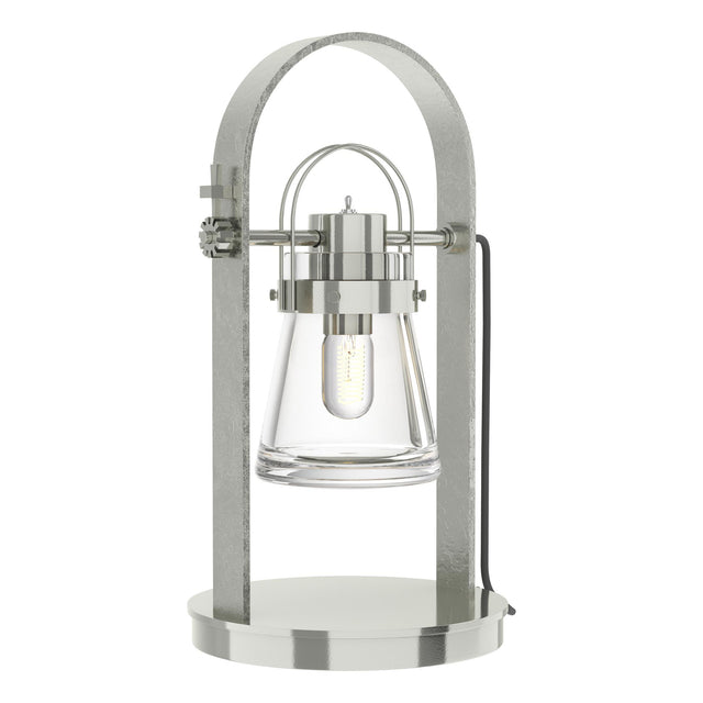 Hubbardton Forge 2014 Sterling Clear Glass (ZM) Erlenmeyer Table Lamp