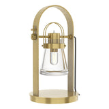 Hubbardton Forge 2014 Modern Brass Clear Glass (ZM) Erlenmeyer Table Lamp