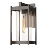 Hubbardton Forge 2023 Coastal Bronze Clear Glass (ZM) Cela Medium Outdoor Sconce