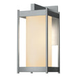 Hubbardton Forge 2023 Coastal Burnished Steel Opal Glass (GG) Cela Medium Outdoor Sconce
