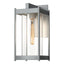 Hubbardton Forge 2023 Coastal Burnished Steel Clear Glass (ZM) Cela Medium Outdoor Sconce